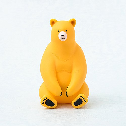 FT イエロー クマ型フィギュア Amazon | くまみこ ソフビのナツ ノンスケール ソフトビニール製 塗装